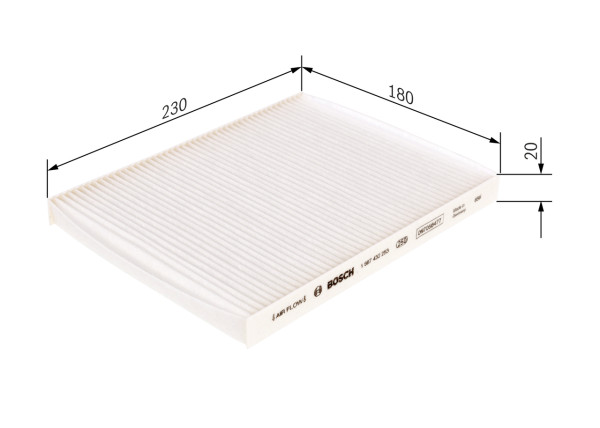 1987432253, Kupefilter, Filtr, vzduch v interiéru, BOSCH, F178YN9AA02, 971331P000, 5314900, 80001454, AH332, CF10939, CU23010, E2983LI, EKF301, ELR7312, K1250, LA587, PC8291, WP2012