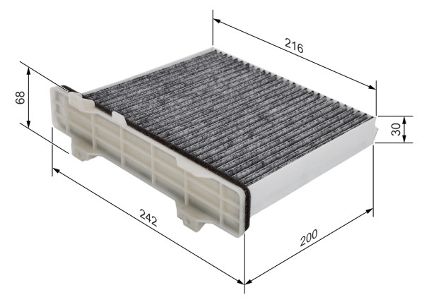 1987432498, Kupefilter, Filtr, vzduch v interiéru, BOSCH, MR500058, XR500058D, 7803A028, 5414700, 80000068, ACP484, AHC418, CFA11767, CUK2230, E1965LC01, EKF395A, EKR7148, K1273A, LAK589, MC747, PCK8388, WP9373