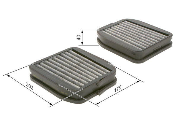 1987432512, Kupefilter, Filtr, vzduch v interiéru, BOSCH, A2118300818, A2118301200, 2118300818, 2118301200, 1987435053, 21652865, 5413200, AC45, AHC215, CUK180002, E989LC012, EKF135A, JKR7133, K1221A2X, LKK165S, WP9197