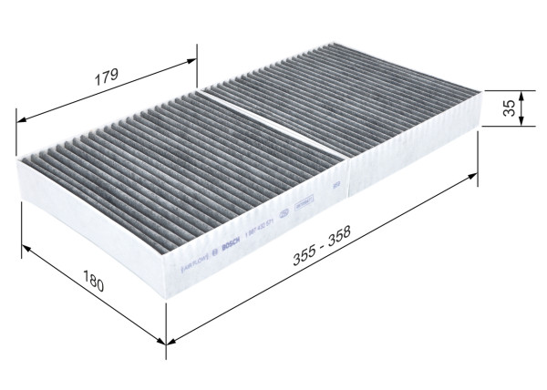 Kupefilter - 1987432571 BOSCH - A1718300418, A1728350047, 1718300418