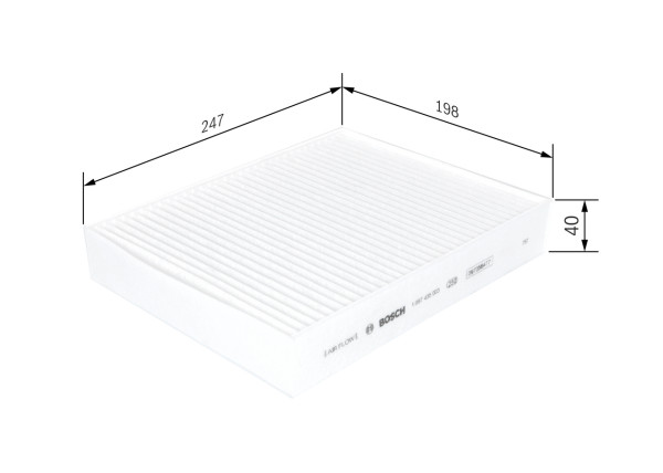 1987435003, Kupefilter, Filtr, vzduch v interiéru, BOSCH, 64119237554, 0986628543, 5322400, 80004353, AC128, ACP525, AH373, CF11472, CU25001, E2991LI, EKF323, HB265, K1331, LA742, PC8342, WP2080, 0986628643, EKF372, 1987435503