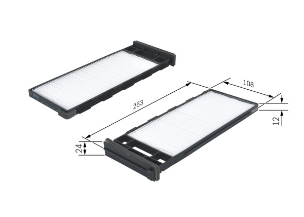 1987435006, Kupefilter, Filtr, vzduch v interiéru, BOSCH, B72000W010, B727C79925, 272747J125, 2727475125, 272751L000, 272751L010, 272751L025, 272751W725, 272752W625, 2727531U01, 2727531U25, 999M1VP003, 5325800, 715561, 80001024, AH4892, CF105552, CU28082, J1341013, JLR7160, LA932S, NC2006