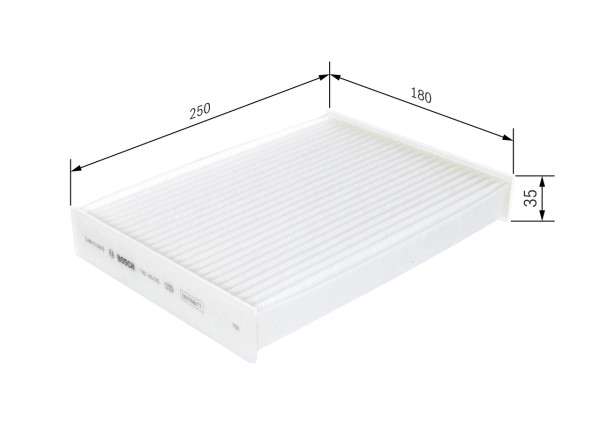 1987435010, Kupefilter, Filtr, vzduch v interiéru, BOSCH, 272772621R, 272774BA0A, A22002400, 272774072R, 272775340R, 272779564R, 0986628589, 5329300, 80004548, AC168, ADN12542, AH386, CF11544, CU25012, E3906LI, EKF371, K1330, LA891, PC8355, WP2100, 1987435556
