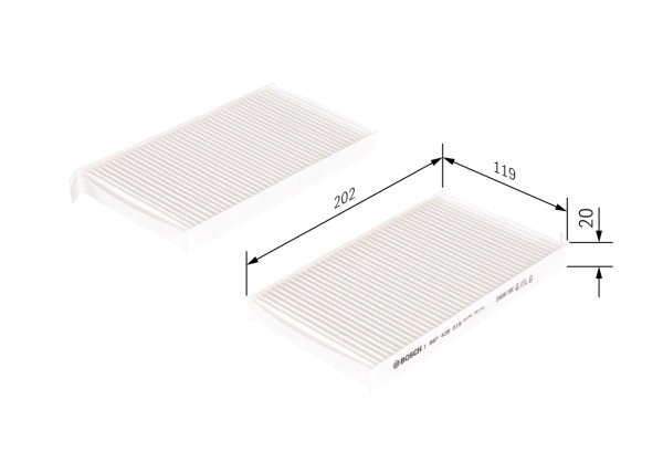 Kupefilter - 1987435015 BOSCH - 976174H000, 976174H900, 976174H000AT