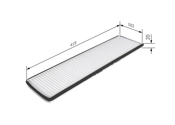 Kupefilter - 1987435024 BOSCH - 5006175605, 5801295481, 503138528