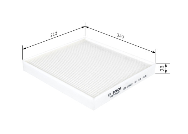 Kupefilter - 1987435087 BOSCH - 87139F4010, 97133C5000, 87139YZZ48
