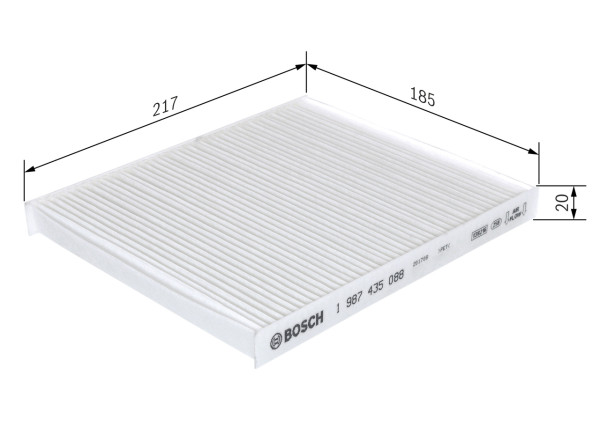 1987435088, Kupefilter, Filtr, vzduch v interiéru, BOSCH, 9586081A00000, 9586081A01000, 9586081A10000, 9586081A20000, 95860-81A00, 95860-81A01, 95860-81A10, 95860-81A20, 33123190001, 5312700, 80001446, AC161, ADK82502, AH487, CF11884, CU2129, E3959LI, EKF407, K1299, LA1044, NC2365, PC8448, S3127C, SC9507, WP2034, LA95