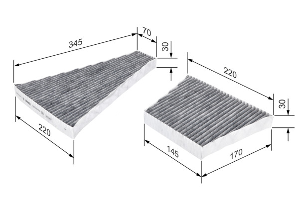 Kupefilter - 1987435506 BOSCH - 3D0819644, 3D1819619A, 3D0898644