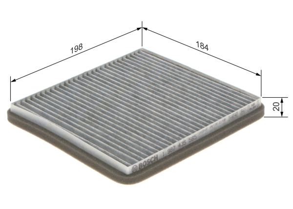 1987435565, Kupefilter, Filtr, vzduch v interiéru, BOSCH, 95947238, EC95215156, 95215156, 17525K, 1987435013, 5425300, AHC409, ALC6472, CFA11739, CUK20010, E3904LC, EC700, PCK8379, PCK8496, V51310009, WP2020, AHC539, CF11739