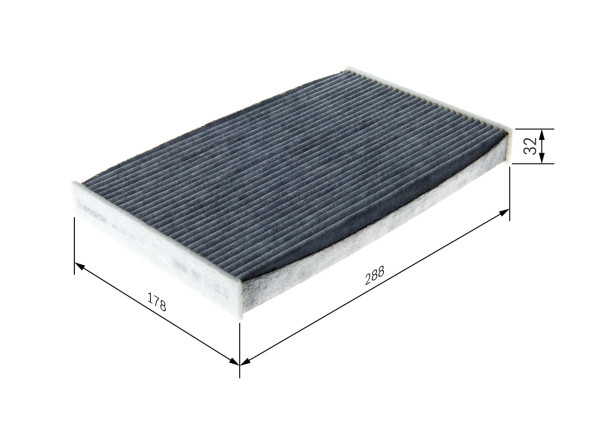 1987435591, Kupefilter, Filtr, vzduch v interiéru, BOSCH, 3647011, 9815106780, 0986628578, AHC714, CUK29008, E4974LC, K1408A, LAK1517, LVCF673, PCK8522, 1987435132