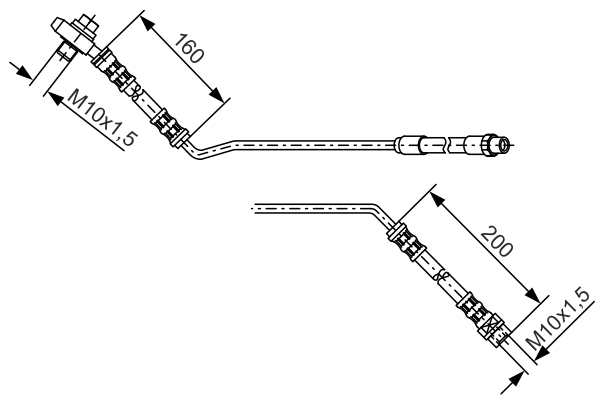 Bremseslange - 1987476055 BOSCH - 34301165766, 1330851528, 172821B