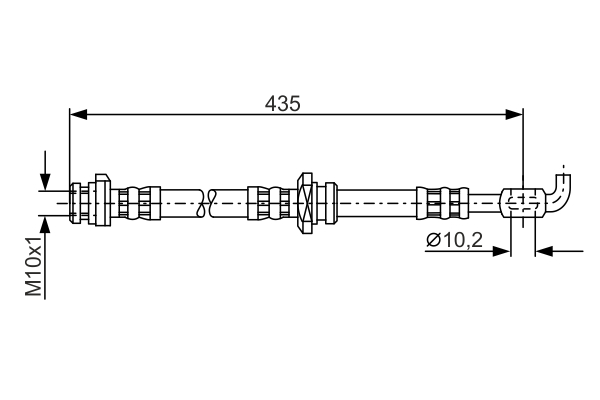 1987476911, Bremseslange, Brzdová hadice, BOSCH, 562304, 8-94403-322-3, 91142432, T59010, 8-97134-830-0, 97134830, 1330853639, 172474B, 19032166, 190374, 50966, 6T47392, 92BHOP067, BFH4536, FHY2399, G190374, LH3650, PHD163, 9004163