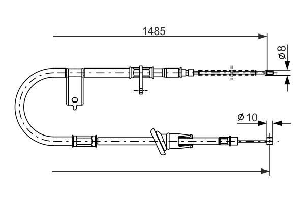 Kabel, parkeringsbrems - 1987477614 BOSCH - 5976025000, 5977022100, 5977022110