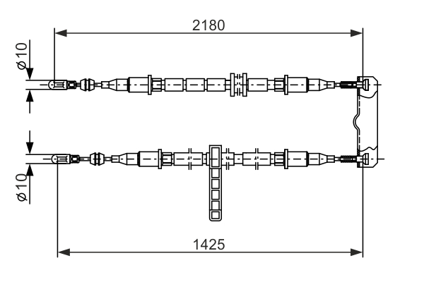 Kabel, parkeringsbrems - 1987477895 BOSCH - 4834874, 108594, 24372707942