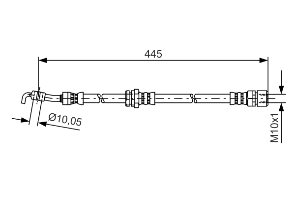 1987481386, Bremseslange, Brzdová hadice, BOSCH, 96387196, 96404804, 1330855022, 172812B, 40240300, 512605, 6T48049, 9240956, 92BHDW003, FHY3114, LH6738, N3740900, PHD991, T10008