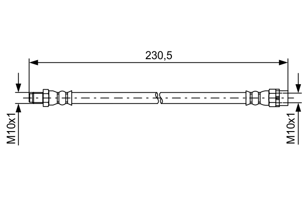 1987481599, Bremseslange, Brzdová hadice, BOSCH, 34326757744, 1330851533, 19034294, 205E477E0, 40203800, 514518, 6T48329, 83615002063, 92BHBW046, BHO4218, FHY2863, T06044, 9240378, HOS3963