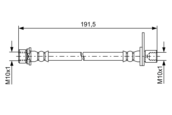 1987481738, Bremseslange, Brzdová hadice, BOSCH, 90947W2014, 13308545187, 19037272, 24520201603, 6T48425, 92BHTY096, BFH5985, HOS4384, LH7246, T83161