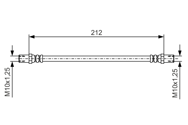 Bremseslange - 1987481A50 BOSCH - 21103506085