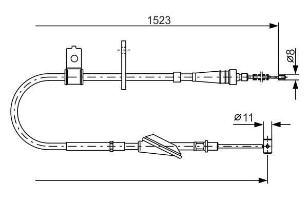 Kabel, parkeringsbrems - 1987482092 BOSCH - 5441086G00000, 54410-86G00, 175045