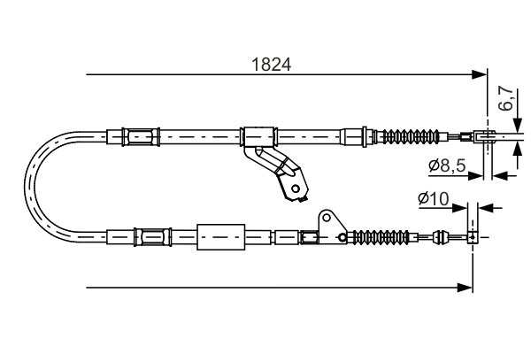 1987482159, Kabel, parkeringsbrems, Tažné lanko, parkovací brzda, BOSCH, 4642020520, 171419, 24372719152, 8140131130, 8AS355665-031, 902543, BC3895, C0848B, GCH1942, J19268
