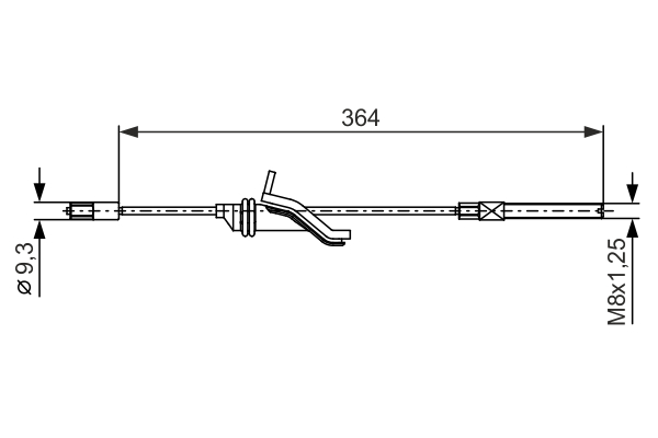 Kabel, parkeringsbrems - 1987482371 BOSCH - AV612853AA, 1694256, 105385
