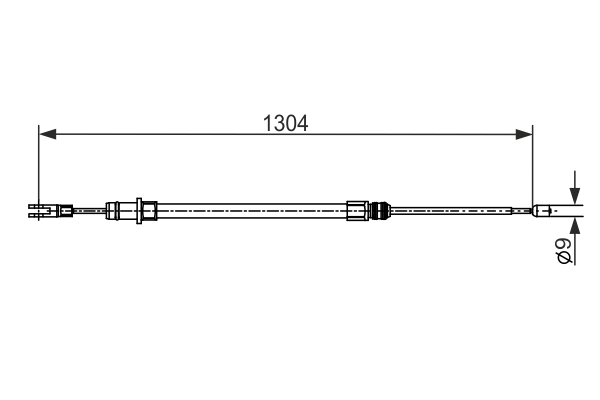 1987482431, Kabel, parkeringsbrems, Tažné lanko, parkovací brzda, BOSCH, 99742414106, 107815