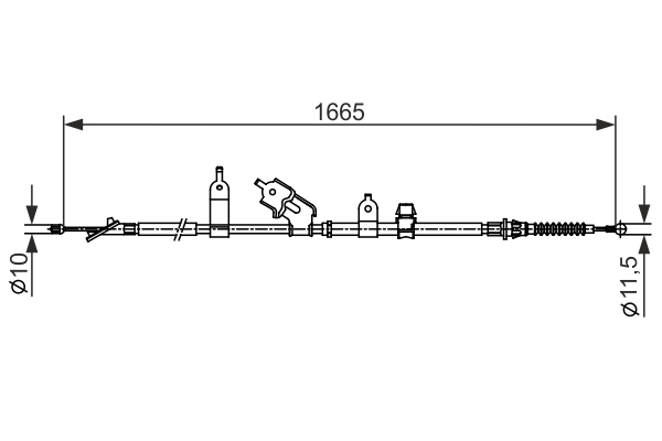 1987482440, Kabel, parkeringsbrems, Tažné lanko, parkovací brzda, BOSCH, 4642052161, 171087, 24372719552, 44044800, 9250621, BC4391, 44108400
