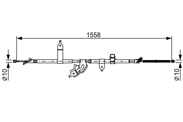 1987482512, Kabel, parkeringsbrems, Tažné lanko, parkovací brzda, BOSCH, 4643052151, 171084, 24372719592, 9045193, 905227, BC2414, BC4388