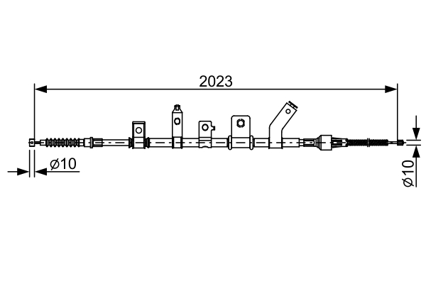 1987482515, Kabel, parkeringsbrems, Tažné lanko, parkovací brzda, BOSCH, MN102416, 172278, BC4248, CAB1539, 49401974