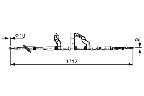 Kabel, parkeringsbrems - 1987482529 BOSCH - 597602E200, 172585, 92172585