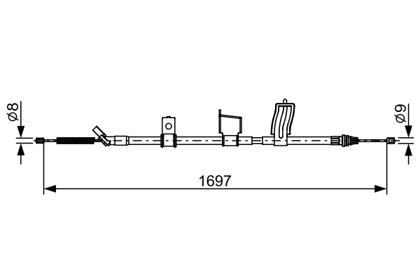 1987482628, Kabel, parkeringsbrems, Tažné lanko, parkovací brzda, BOSCH, 36530JG00A, 170330, 1840905238, 44099900, 9250225, BC4312, CAB1325, 19031655