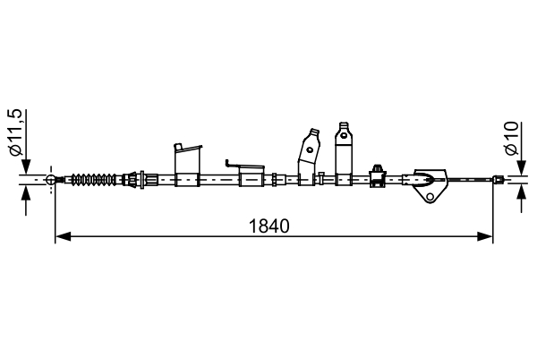 1987482653, Kabel, parkeringsbrems, Tažné lanko, parkovací brzda, BOSCH, 4642002130, 171094, 49393980, BC4286