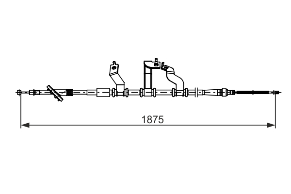 1987482742, Kabel, parkeringsbrems, Tažné lanko, parkovací brzda, BOSCH, 597702E500, 172584, 44103100, 814043126, FBS12004, GCH740, 9250394