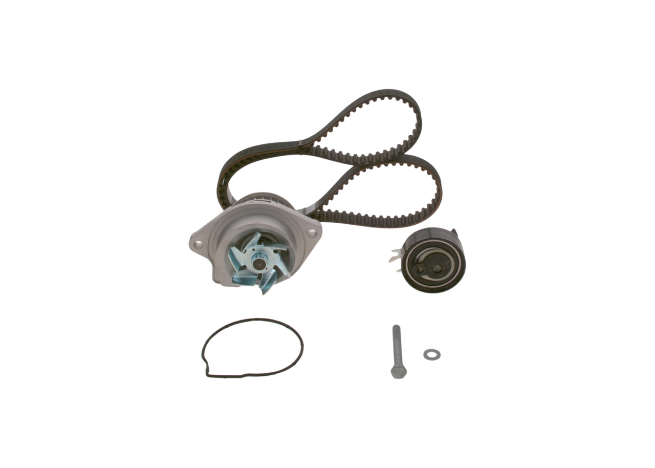 1987948865, Vannpumpe & registerreim sett, Vodní pumpa + sada ozubeného řemene, BOSCH, 1987948072WP9717, 530019930, 55719701, CT846WP2, KP25427XS, KT1285W1, KTBWP3411, VKMC01107