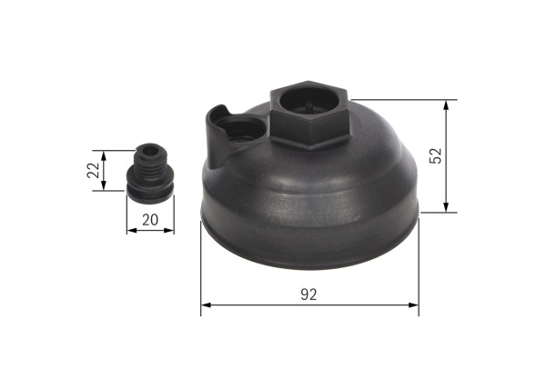 Lokk, ureafilterhus - F00BH40025 BOSCH - 1739431, 1761035, 42556503
