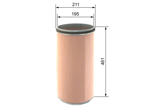 F026400022, Sekundært luftfilter, Filtr - sekundární vzduch, BOSCH, 2996157, 5021188322, 41214148, 41214149, 2739000, 93391E, AES2955, AF26245, AM4581W, CF21001, E433LS, F026400022, FA3343, P787247, S7390A