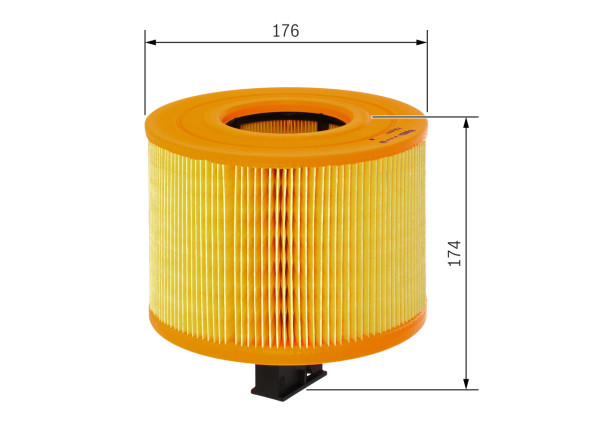 F026400029, Luftfilter, Vzduchový filtr, BOSCH, 13717536006, 7536006, 2763600, A1382, AG1336, AK3625, C18114, CA10239, E733L, EAF619, EL9201, FL9196, LX1035, WA9590