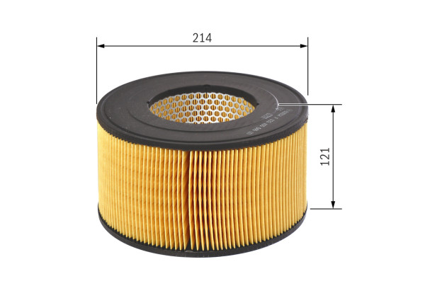 F026400040, Luftfilter, Vzduchový filtr, BOSCH, 177005B080, 1780154160, 1780154180, 2758200, A1465, ADG974, AM3522, CA9120, EL3909, FL9204, LX1139