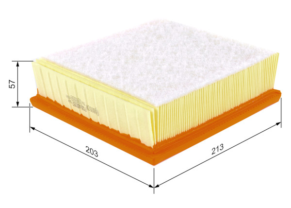 F026400057, Luftfilter, Vzduchový filtr, BOSCH, 51830174, 834656, 95513087, K6001073431, 55184249, 51925537, 6001073431, 3029700, A1223, A15406, A2183, ADL142201, AG1432, AP0983, C21106, CA9943, E832L, EAF588, ELP9131, LX1846, MA1374, PA7483, S3297A, WA9507, A1238, E885L, LX2676, WA9560