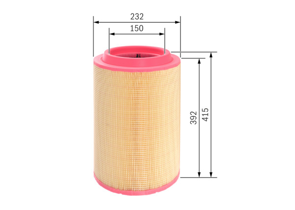 F026400073, Luftfilter, Vzduchový filtr, BOSCH, 2992388, 42553258, 4694001, 5001021501, 42536332, 5021188204, 42553528, 2739800, 93300E, AF26199, AM4555, C247453, E706L, LX1807, MA1440, S7398A, 2762700, E713L