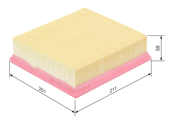 F026400097, Luftfilter, Vzduchový filtr, BOSCH, 55557184, 93188725, 5835930, 95516130, 835167, 3029700, 38680, 4263AP, 585101, 60375, A1238, A2198, ADL142201, AG1353, AG1707, AI5416, ALA18029, AP0721, C20106, CA10211, CAF100952P, DA737, E832L, EAF701, GFE4118, LX1968, MD8308, N1320916, PA7496, PC3117E