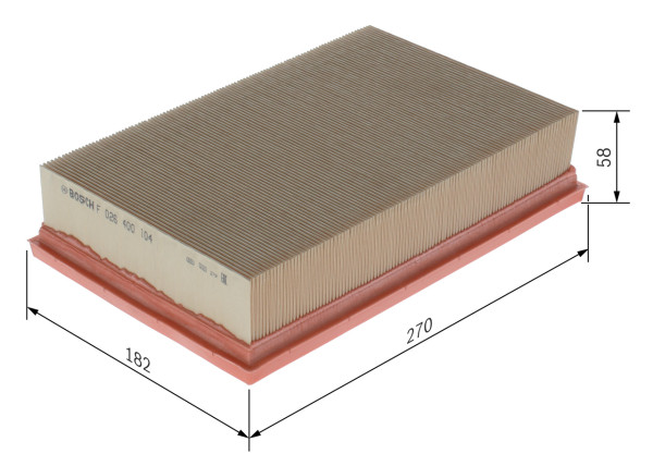 F026400104, Luftfilter, Vzduchový filtr, BOSCH, LR003011, LR005816, 6G929601AB, 3055500, 8540, A1283, A2253, AG1454, AP1297, C28155, CA10432, E1218L, EAF642, LX1957, PA7566, WA9612