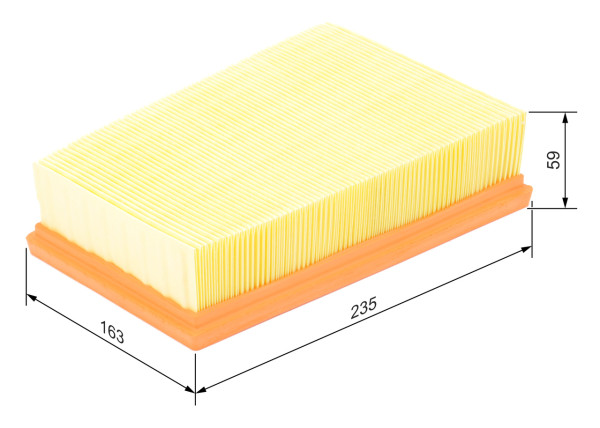 F026400126, Luftfilter, Vzduchový filtr, BOSCH, 16546JD20A, 16546JD20B, 165466131R, 165467978R, 16546JG70A, 165468850R, 18366, 3035200, 36123210010, 4264AP, 585152, 60336, 71760234, 8856, A1317, A1619, A2297, A61360, ADN12256, AF096, AG1368, AP1855, C24331, CA10654, CAF100918P, CNS12298, E1045L, ELP9274, FA135S, HP2246