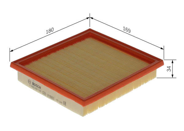 F026400130, Luftfilter, Vzduchový filtr, BOSCH, 16546JK20A, 8839, A1532, ADN12267, CA10544, J1321068, NA2649, PA7746