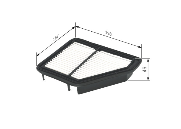 F026400132, Luftfilter, Vzduchový filtr, BOSCH, 17220-RSJ-E00, 1333, 3061900, A1585, ADH22275, AP1032, C19010, CA11720, EAF761, LX2647, PA7793, WA9676