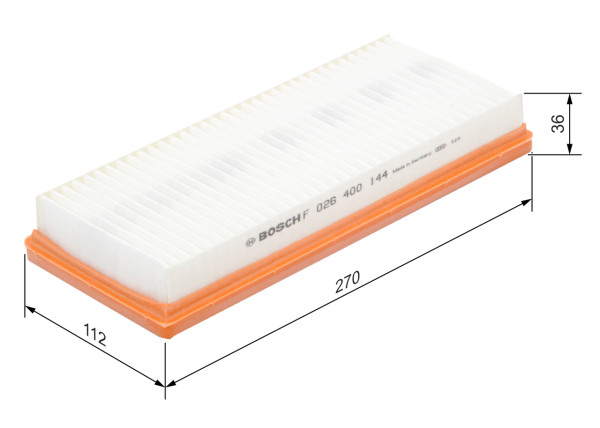 F026400144, Luftfilter, Vzduchový filtr, BOSCH, 0010940301, A0010940301, 0123210012, 18408, 3046600, 4453AP, A1509, A2441, ADU172204, ALA8868, AP1952, C2716, CA10604, E1002L, EAF716, ELP9316, F026400442, FAM03S, LVFA1477, LX2034, MA3173, MD8380, PA7732, PC3284E, S3466A, WA9632, 50014453, C27161