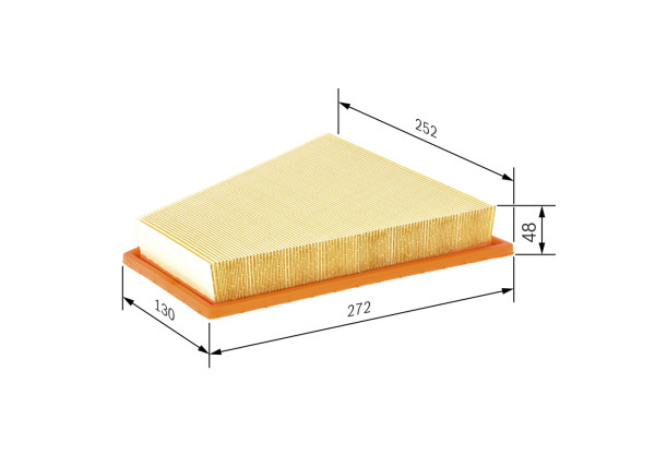F026400149, Luftfilter, Vzduchový filtr, BOSCH, 13717582908, 20948526, 221684, 3055700, 3123210026, 585487, A1568, A2492, ADB112207, AF118, AG1514, AP0285, C27125, CA10994, E1058L, EAF874, ELP9361, LVFA1485, LX2787, MD8570, PA7777, WA9699, 48526, LX3975