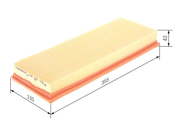 F026400155, Luftfilter, Vzduchový filtr, BOSCH, A1130940004, 1130940004, 0123210004, 10948463, 46799, 48463, A1877, ADU172213, AG1139, C3689, E455L02, EAF682, LX2877, PC2508E, U784, U784606