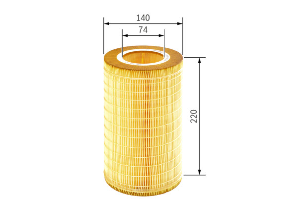 Luftfilter - F026400204 BOSCH - 5465653, A1915, ADW192209