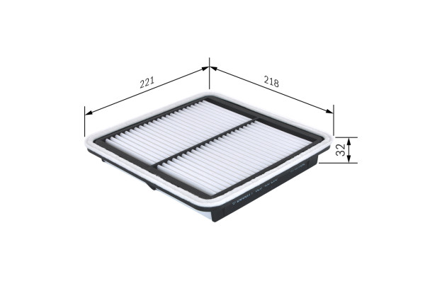 F026400206, Luftfilter, Vzduchový filtr, BOSCH, 16546AA090, 16546AA12A, 16546AA120, 3061500, A1414, A926, ADS72213, AG1427, AP1213, C2201, CA9997, CSB12990, E522L, FA714, J1327018, LX2672, MD8230, PA7690, SA06, WA9715, SA062